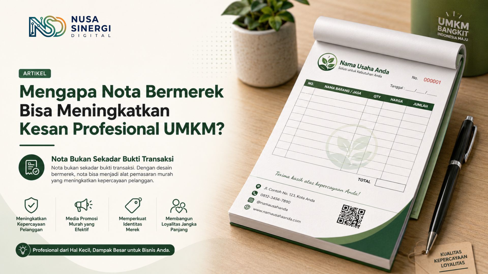 Mengapa Nota Bermerek Bisa Meningkatkan Kesan Profesional UMKM?